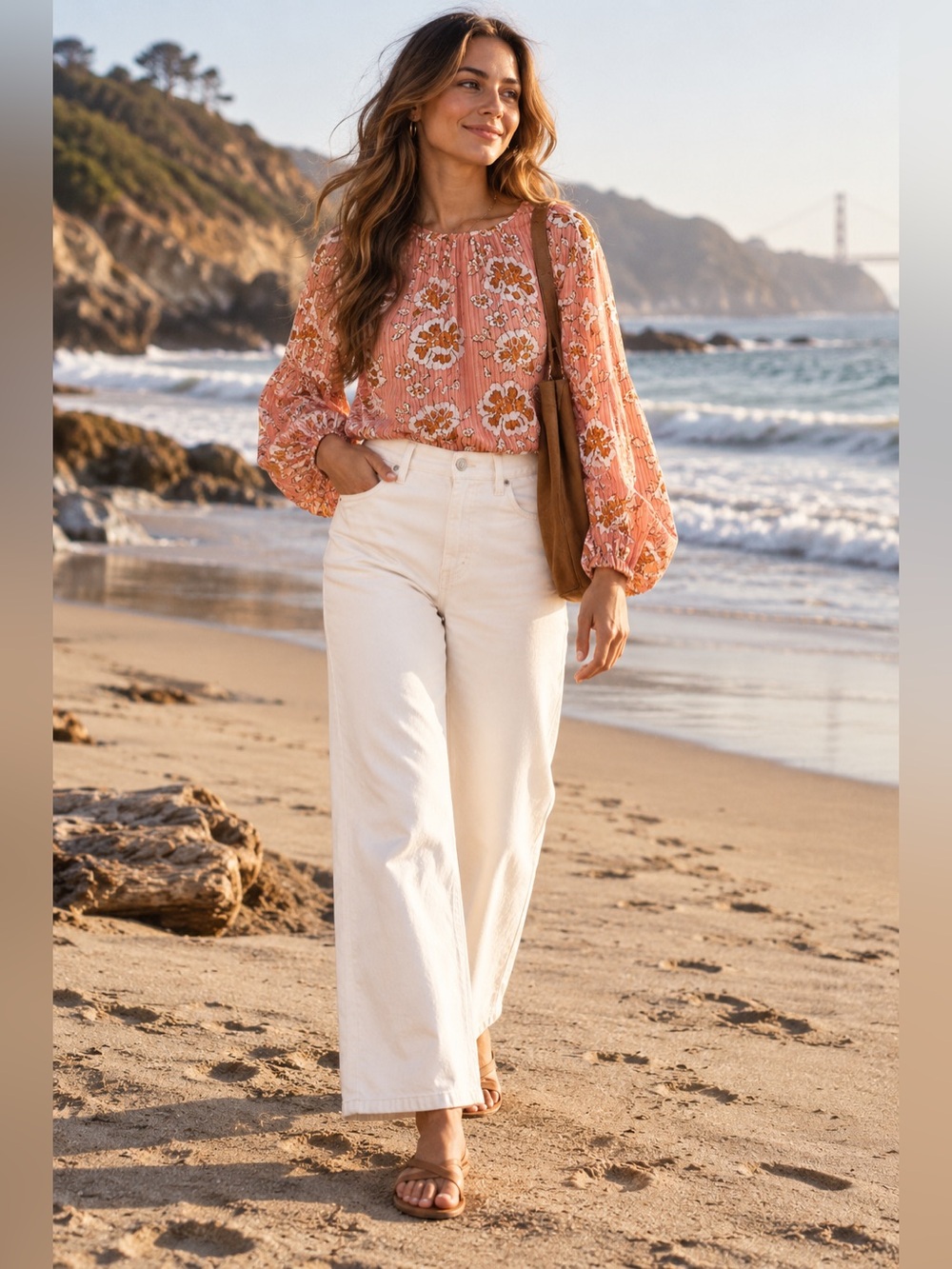 NWT - J. Crew Ruffle-Sleeve Top in Climbing Floral - Size M